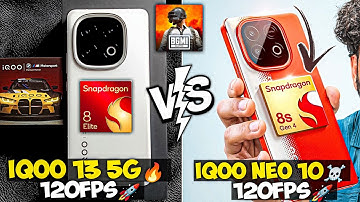 Iqoo 13 vs Iqoo Neo 10 BGMI Comparison 2025 | 120Fps BGMI/PUBG Test 2025 •Lag,Heat Battery Test 2025