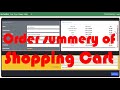 Asp.net Core 7 Web Application Part 29. View for Order Summary of a Shopping Cart.