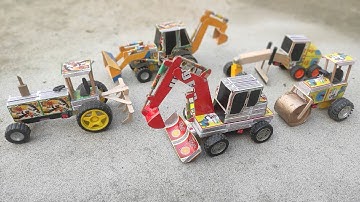 How to make JCB at Home from Matchbox | DIY JCB Backhoe Loader | Mini JCB Science Project