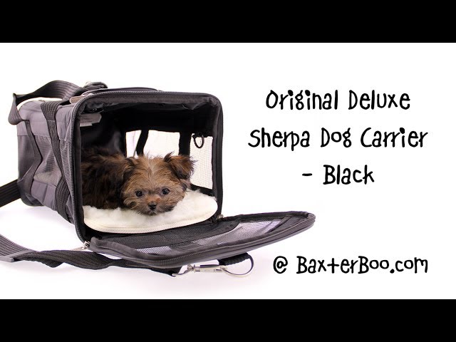 Original Deluxe Sherpa Dog Carrier - Black 