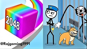 Thief Puzzle vs Jelly Run 2048 ll ASMR Satisfying SpeedRun Gameplay Android iOS