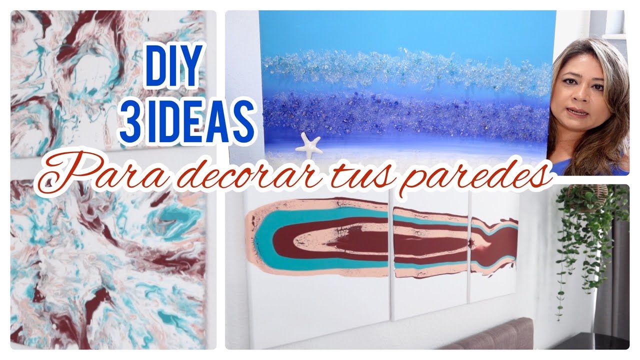 DIY 3 CUADROS DECORATIVOS FACILES DE HACER 