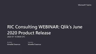 RIC Consulting Webinar Qlik Sense June 2020 Product Release