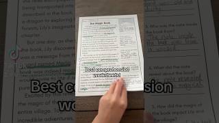 Teacher must have - best reading comprehension worksheets