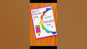 Teachers day card #shorts #youtubeshorts #teachersday #diy