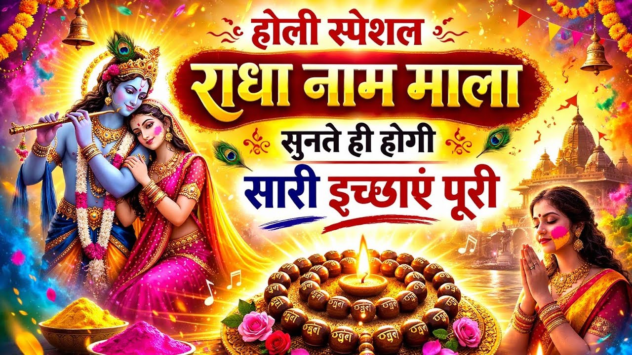 राधा नाम माला 🙏 | सुनते ही होगी सारी इच्छाएं पूरी | Radha Naam Mala  | Nonstop Radha Naam