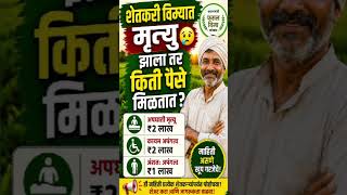 शेतकरी विम्यात मृत्यू झाला तर किती पैसे मिळतात?#viral #marathinews #news #kisan #kisanviral