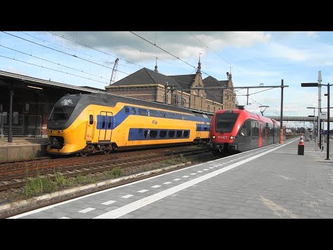 Treinen op station Geldermalsen + overzicht verbouwing 12 juli 2020