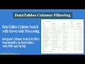 DataTables Column Filtering with Server side Processing using PHP Mp3 Song