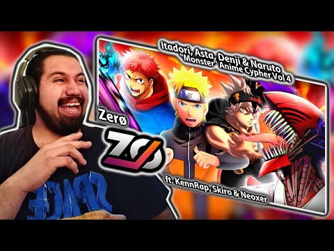 Itadori, Asta, Denji y Naruto Rap - Monster | ANIME CYPHER VOL.4 | Ft.Varios Artistas | Reaccion