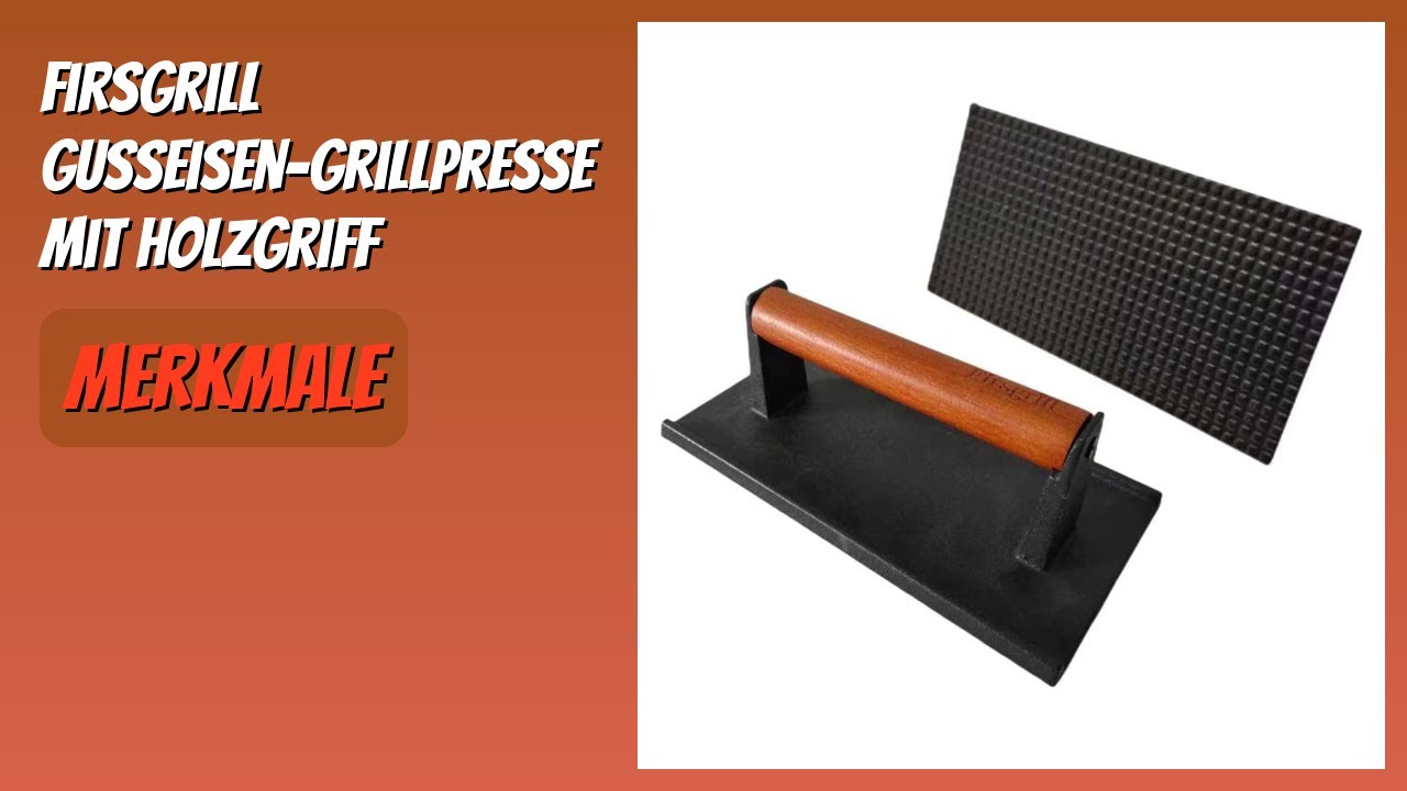 BEWERTUNG (2025): Firsgrill Gusseisen-Grillpresse mit Holzgriff. Infos