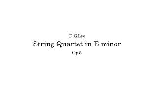 Op. 5, String Quartet in E minor - Pannacotta [Original Composition, Sheet Music]