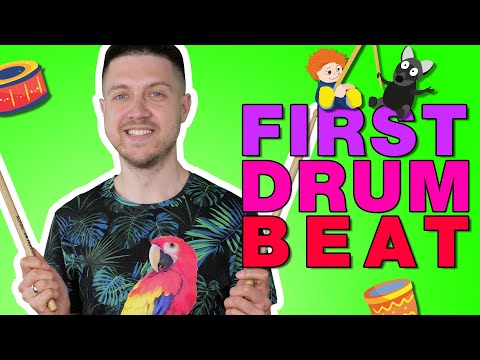 Drum Lessons for Kids! Your FIRST Drum Beat. Beat Band!