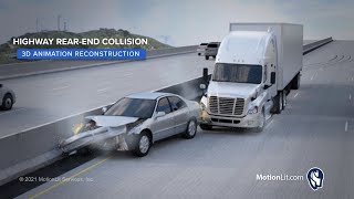 3D Animation Portrays Highway Rear-End Collision
