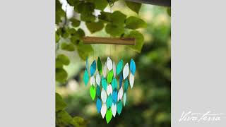 BLUE SEAGLASS WINDCHIME