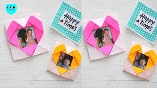 Cara membuat bingkai foto keren bentuk love dari kertas origami | diy kerajinan tangan screenshot 2