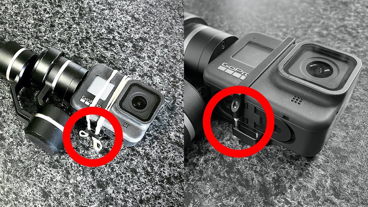 GoPro 8 on a FeiyuTech Gimbal - Selfmade FIX and Clean Adapter 