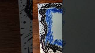 Moonlight with pair of birds scenery drawing ❤️ #shorts #viral