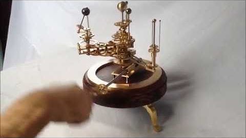 Orrery showing elliptical orbit of Mercury and retrograde motion of Venus