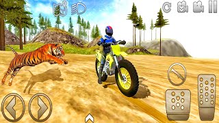 Offroad Uphill Motocross Race Online Multiplayer | Tiger Attack On Me😱 Offroad Outlaws Android Game screenshot 3