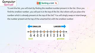 Sorting a List | 𝐂𝐡 05 |Computer Genius |𝐂𝐥𝐚𝐬𝐬 7