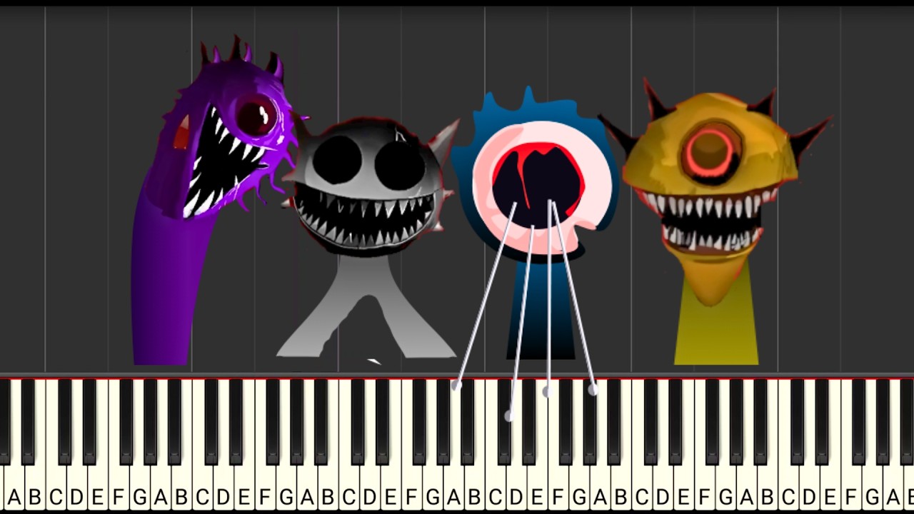 Sprunki Phase 6 Into Piano (Incredibox Sprunki) -  Piano Tutorial