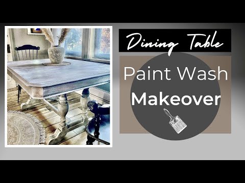 Τεχνική Easy Paint Wash | Παλαιές ιδέες Makeover τραπεζιού