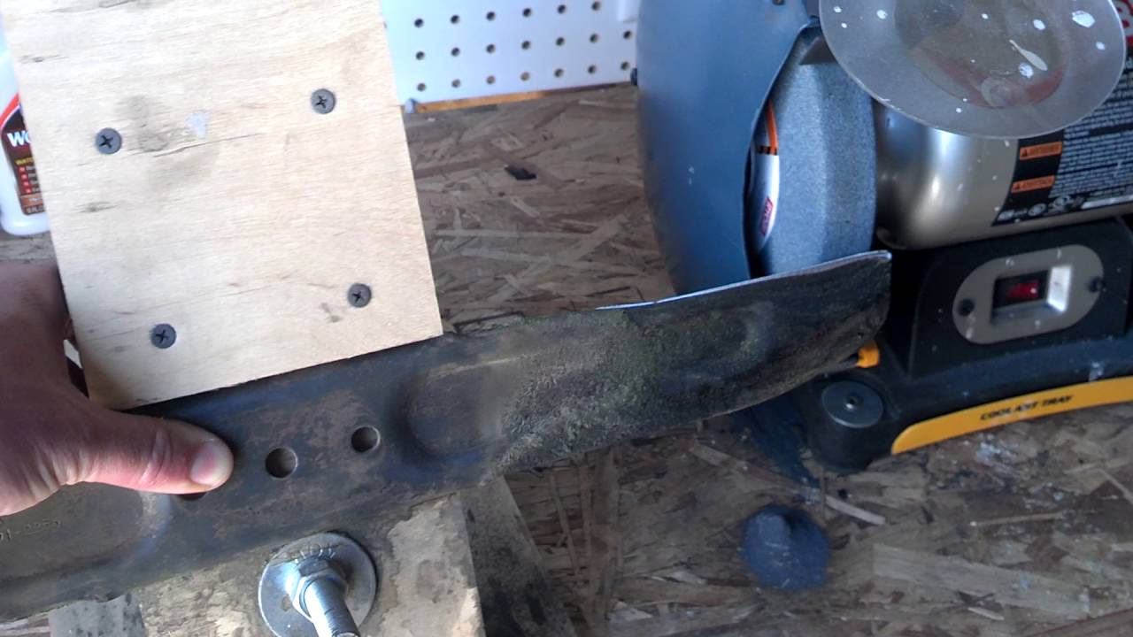 Sharpen Lawn Mower Blade - Jig - YouTube