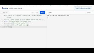 How to calculate percentage in python