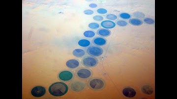 Center-pivot irrigation is an irrigation  method in arid areas, prairies and deserts