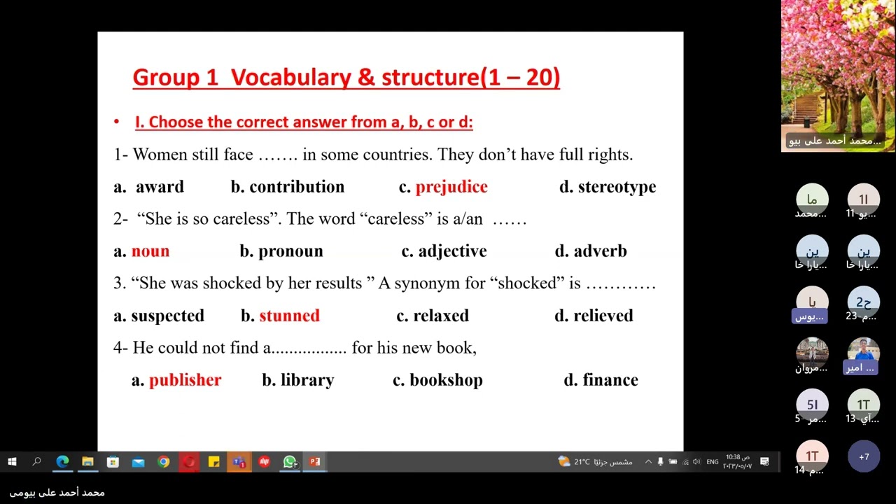 مراجعات مدارس التكنولوجيا التطبيقية - Advanced English (  WE&HST) - part2