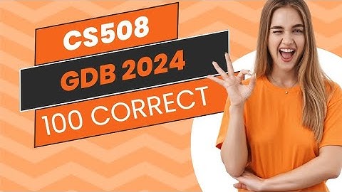 cs508 GDB solution 2024 #cs508GDB#vuhslearning