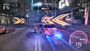 VW Golf GTI wins all (Need for Speed No limits) mobile gameplay