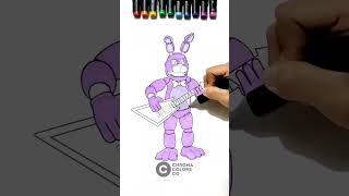 Coloring Bonnie 🎸 #coloring #art #drawing #fnaf