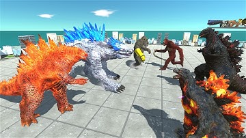 FIRE GODZILLA ICE SHIMO EARTH KONG VS ALL LEGENDARY KAIJUS - Kaiju Nation