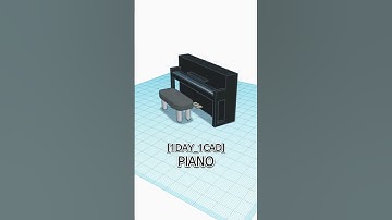 [1DAY_1CAD] PIANO #shorts #tinkercad #project
