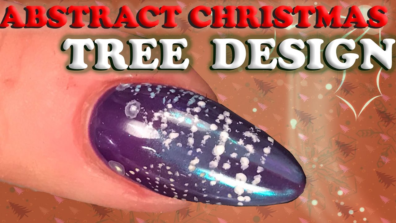 Blue and Christmas Tree Nail Design - wide 8