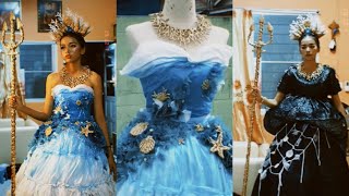 คลิปใหม่ ชุดรีไซเคิล ใต้ท้องทะเล// ทำชุด 2 ชุด ใน1ตัว//transforming dress //recycle dress