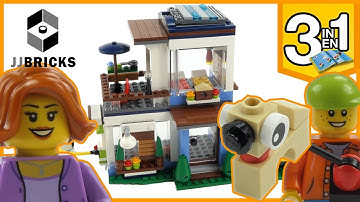 Lego Creator Modular Modern Home 31068 Unboxing, Build, and Review -4K-