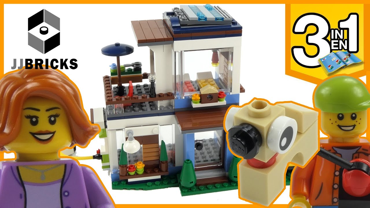 Lego Creator Modular Modern Home 31068 Unboxing, Build, and Review -4K-