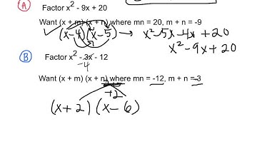 4.3, 4.4: Factoring (Algebra II)