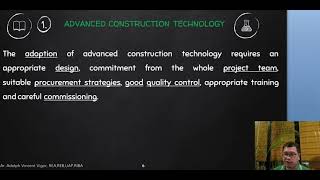 Building Technology 5 Introduction Advance Construction Technologies