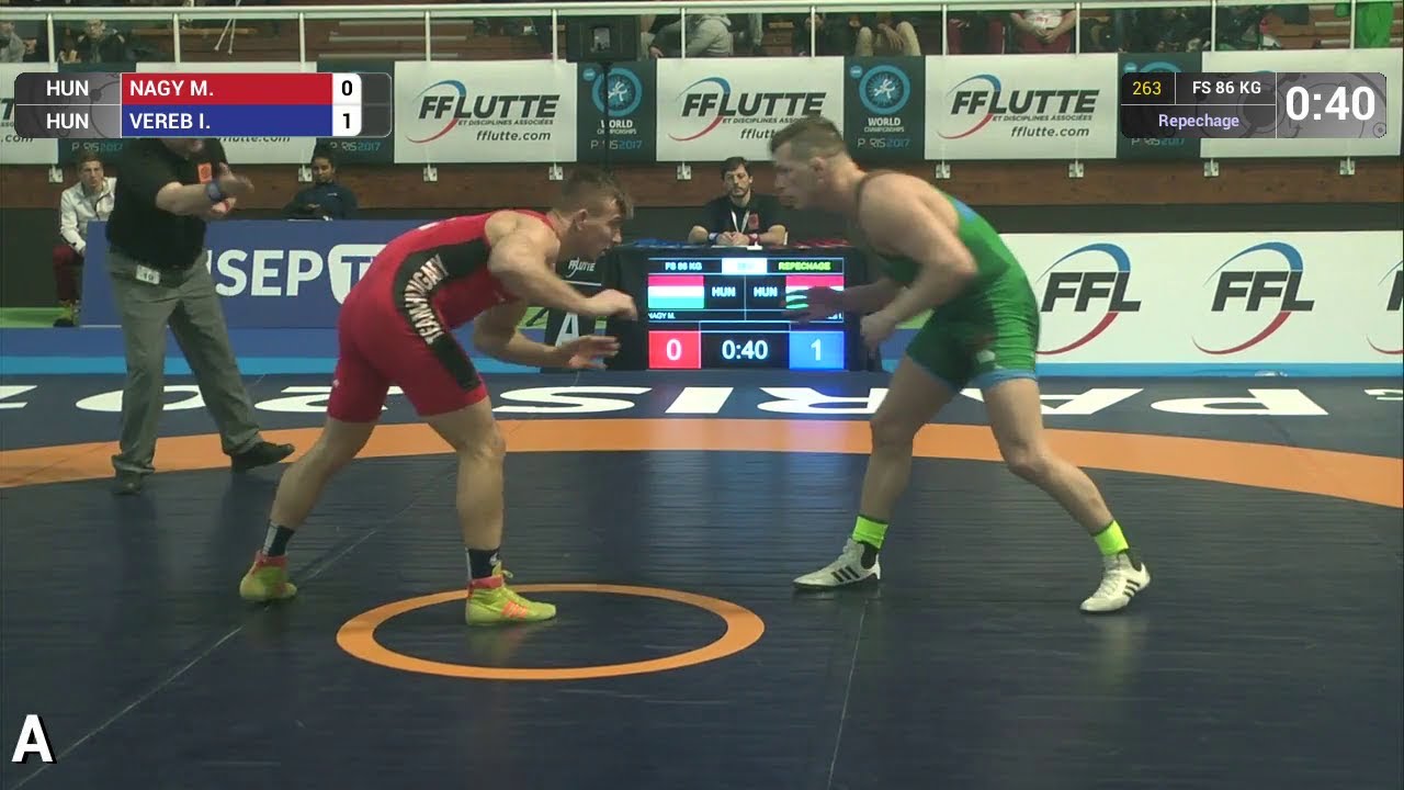 Repechage FS - 86 kg: I. VEREB (HUN) df. M. NAGY (HUN), 2-1