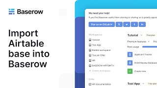 Import everything from Airtable to Baserow with just a few clicks: a step-by-step guide