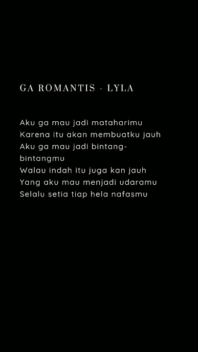 Ga Romantis - Lyla #lyrics