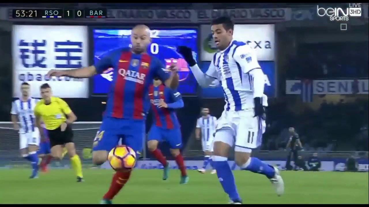 Willian Jose Goal vs Barcelona   Barcelona vs Real Sociedad 1 1   La Liga 11 27 2016