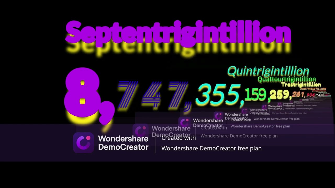 Numbers 1 to 1 Quadragintillion with sound part 8 - YouTube