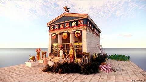 Delfi Il Tesoro degli Ateniesi, ricostruzione 3d