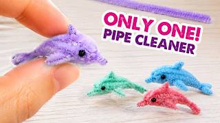 Simple Pipe Cleaner Animals Anyone Can Make | How to make a tiny dolphin pipe cleaner