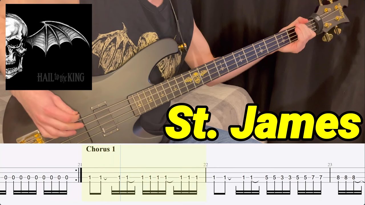 Avenged Sevenfold - St. James - Bass Cover (With Tabs!)